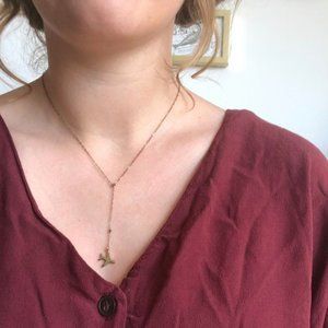 Wanderlust Golden Airplane Pendant